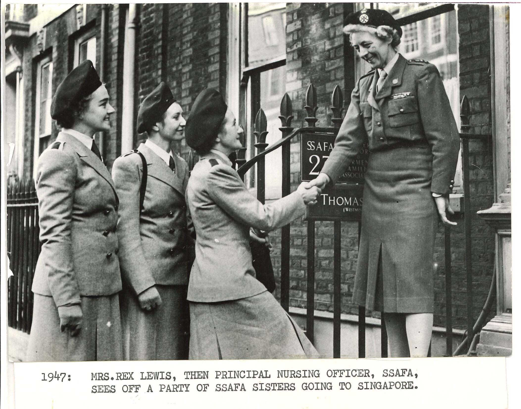 SSAFA nurses heading to Singap