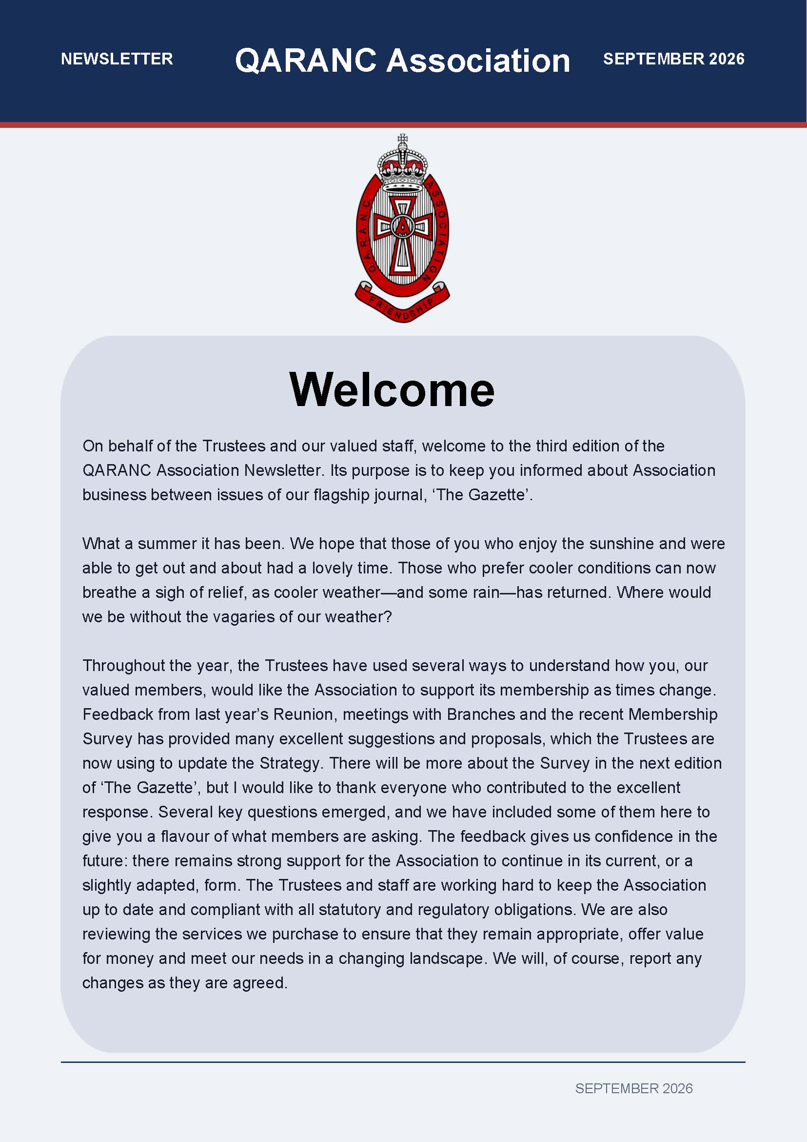 Newsletter - September 2026 Pa